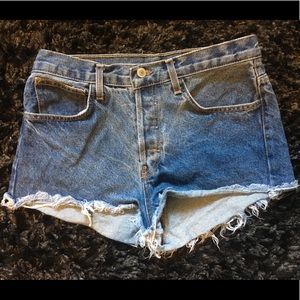 Brandy Melville Frayed High Waisted Jean Shorts